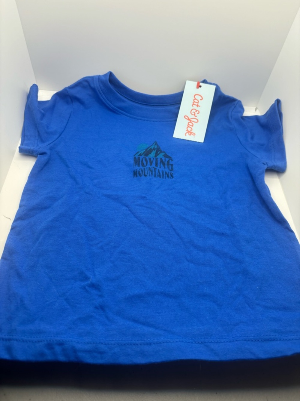Cat & Jack Blue 'Moving Mountains' Short Sleeve Tee